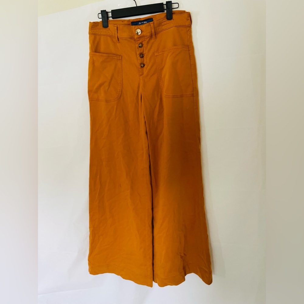 Jacob Cohen Jeans Handmade Tailored Brown Italian stretch button fly wide leg